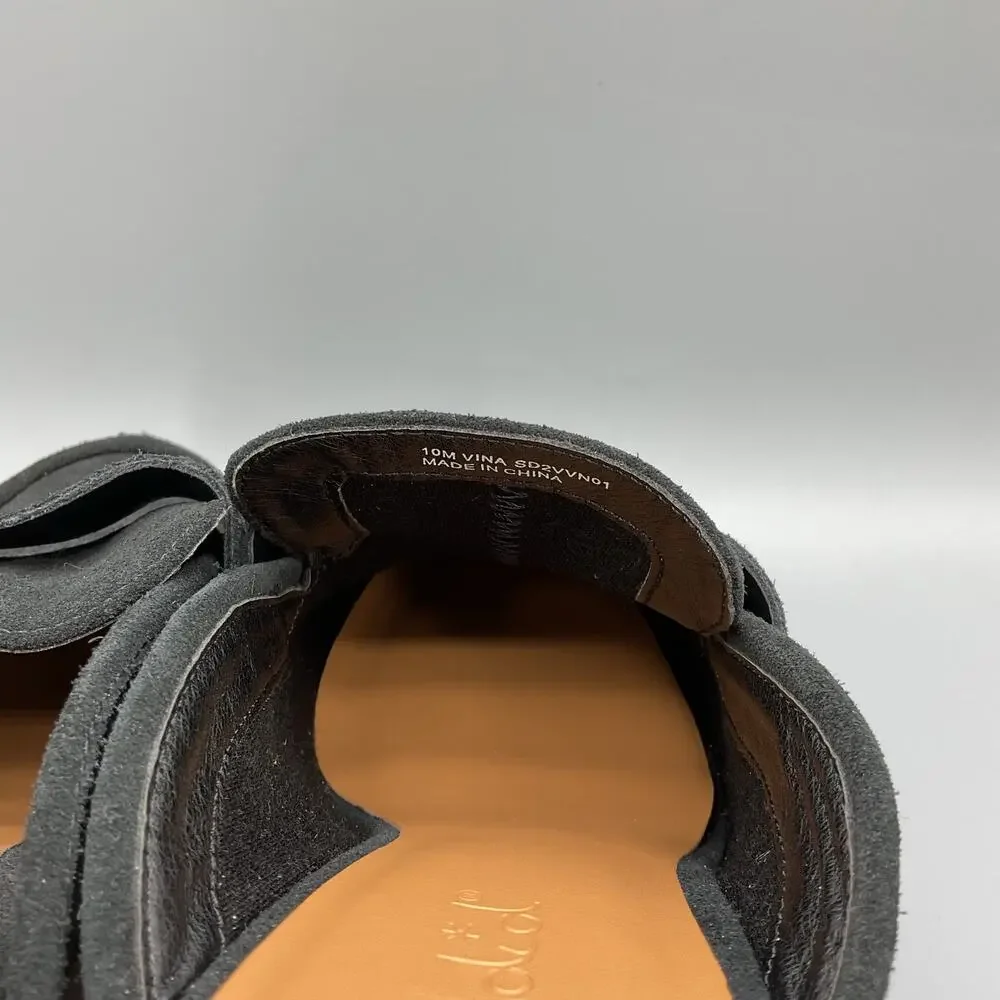 NEW Splendid Women’s Vina Suede Platform Clogs Black Size 10M - Picture 5 of 11